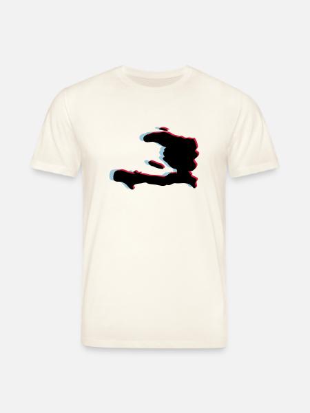 3d anaglyph HAITI green - Stanley/Stella CREATOR Unisex Organic T-Shirt - natural white