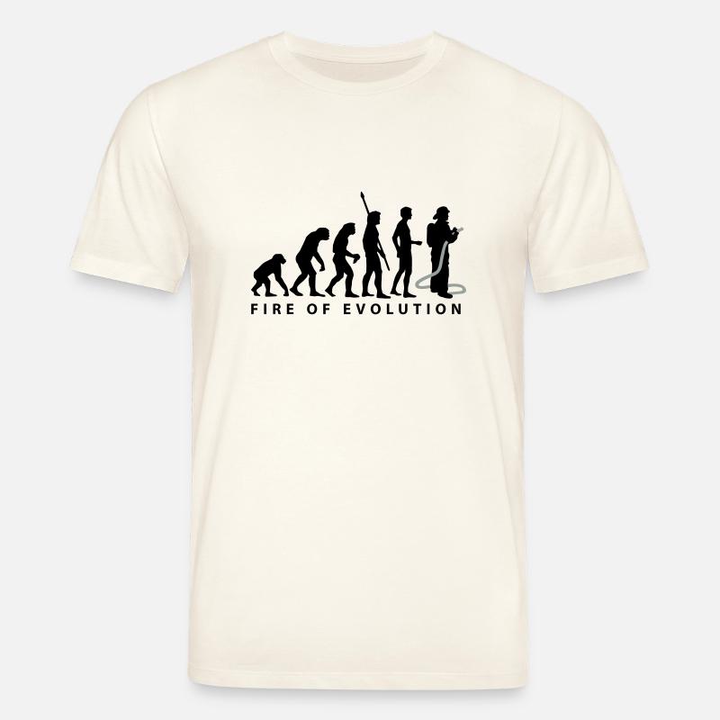 evolution_feuerwehr_2c - T-shirt bio CREATOR Stanley/Stella Unisexe - blanc nature