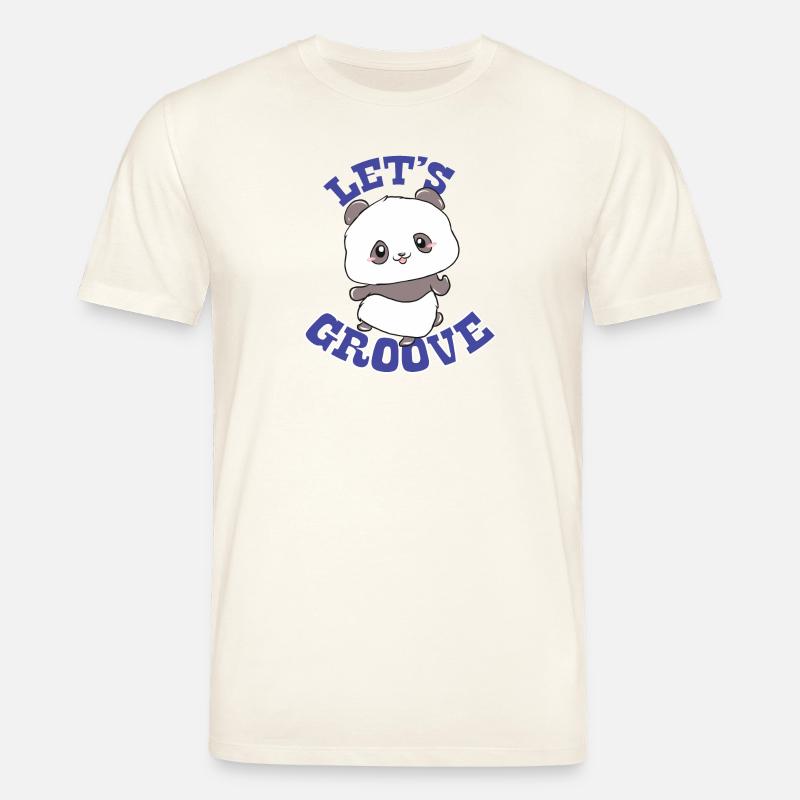 Panda - Lass Grooven - Stanley/Stella Unisex Bio-T-Shirt CREATOR  - Naturweiß 