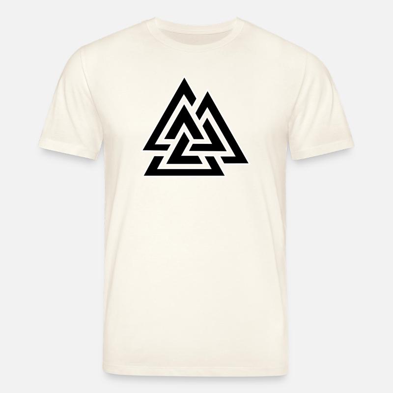 Triangular intertwined pattern - Stanley/Stella CREATOR Unisex Organic T-Shirt - natural white