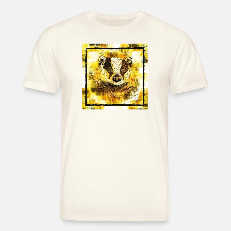 Der Gelbe Dachs, Tier Geschenke - Stanley/Stella Unisex Bio-T-Shirt CREATOR  - Naturweiß 