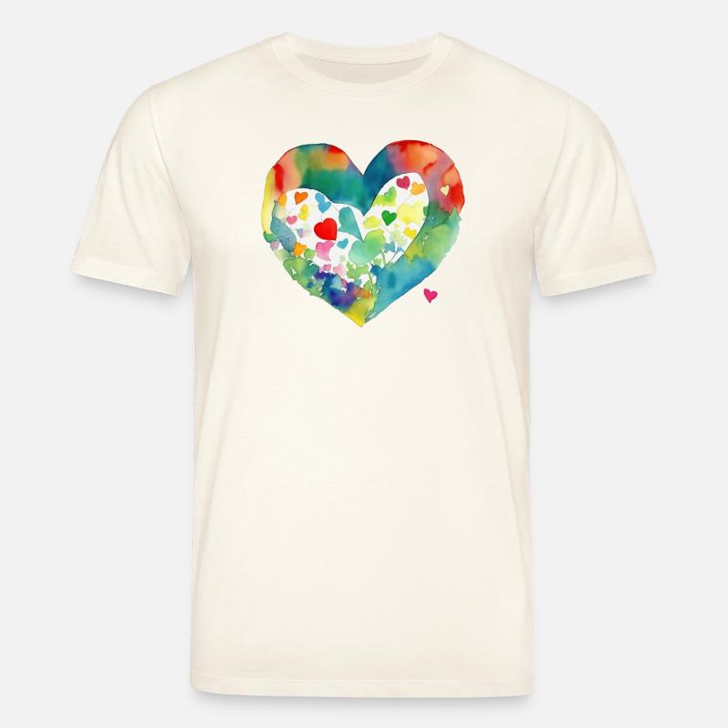Herz - Stanley/Stella Unisex Bio-T-Shirt CREATOR  - Naturweiß 