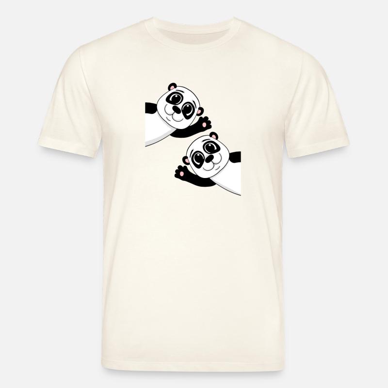 Pandas mignons - T-shirt bio CREATOR Stanley/Stella Unisexe - blanc nature