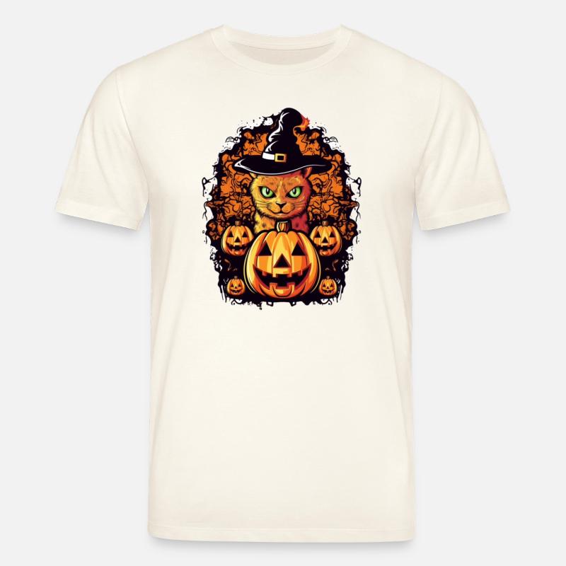 Conception d’Halloween Cat Magic - T-shirt bio CREATOR Stanley/Stella Unisexe - blanc nature