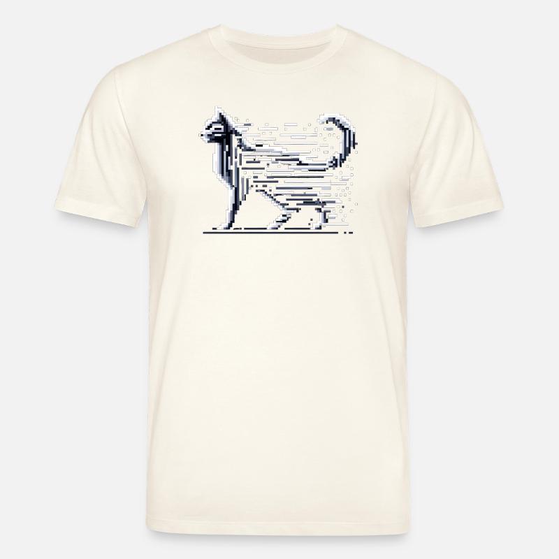 Pixel Katze - Stanley/Stella Unisex Bio-T-Shirt CREATOR  - Naturweiß 