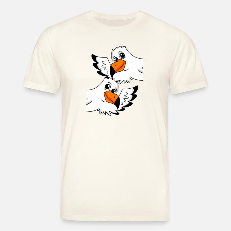 Möwe Gruß Begrüßung - Stanley/Stella Unisex Bio-T-Shirt CREATOR  - Naturweiß 