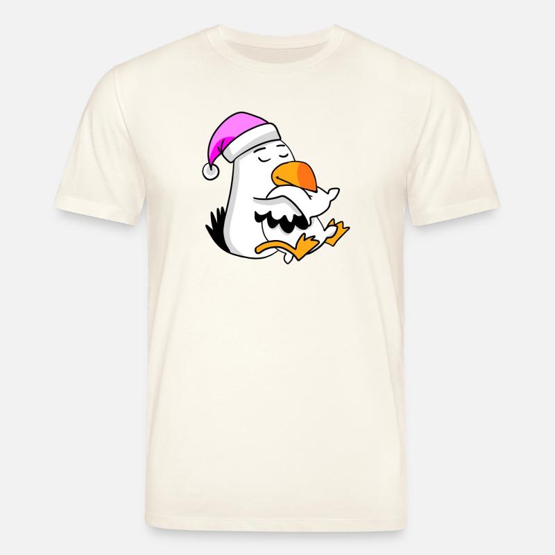 Möwe Müde Ausschlafen Schlafen Mädchen - Stanley/Stella Unisex Bio-T-Shirt CREATOR - Naturweiß