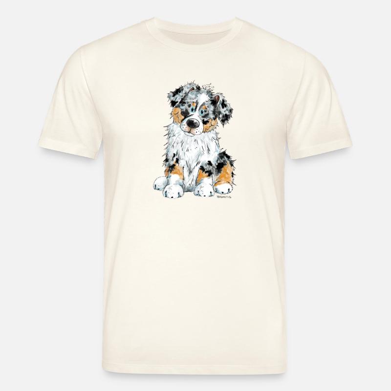 Australian Shepherd Hund Aussie - Stanley/Stella Unisex Bio-T-Shirt CREATOR  - Naturweiß 