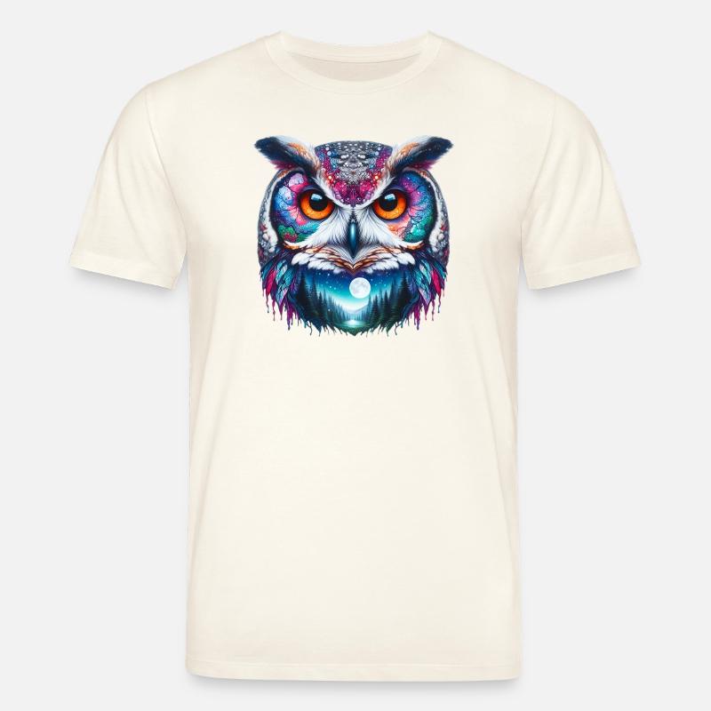 Eule - Stanley/Stella Unisex Bio-T-Shirt CREATOR  - Naturweiß 