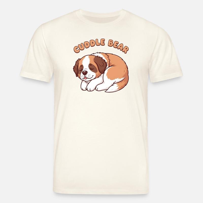 Bernhardiner Welpe Cuddle Bear - Stanley/Stella Unisex Bio-T-Shirt CREATOR  - Naturweiß 