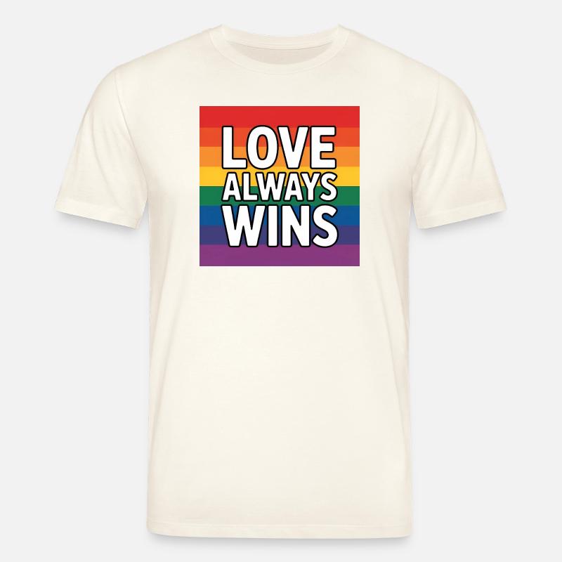 Liebe gewinnt immer – Pride Tee - Stanley/Stella Unisex Bio-T-Shirt CREATOR  - Naturweiß 
