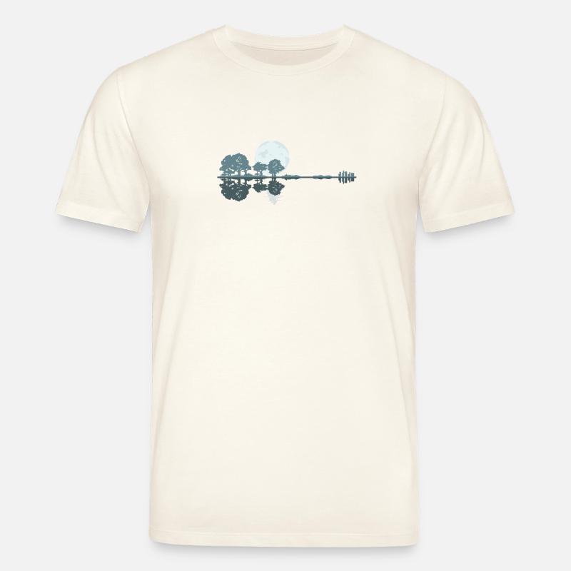 Guitar Lake Shadow Moonlight Geschenkidee - Stanley/Stella Unisex Bio-T-Shirt CREATOR  - Naturweiß 