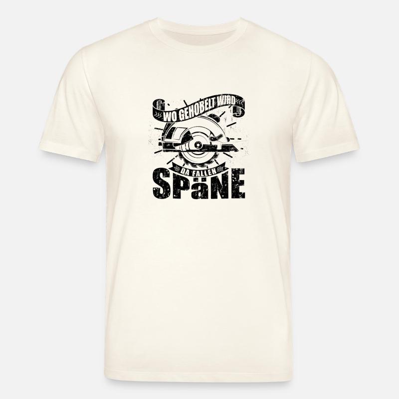 Wo gehobelt wird fallen Späne - Stanley/Stella Unisex Bio-T-Shirt CREATOR  - Naturweiß 