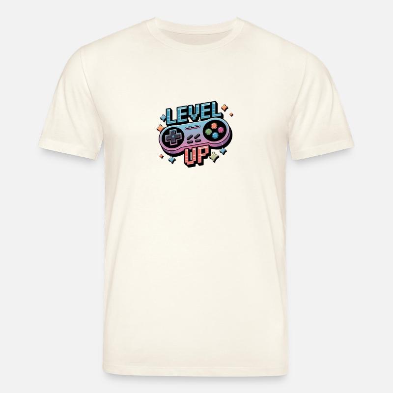 Level Up – Gaming Controller - Stanley/Stella Unisex Bio-T-Shirt CREATOR  - Naturweiß 