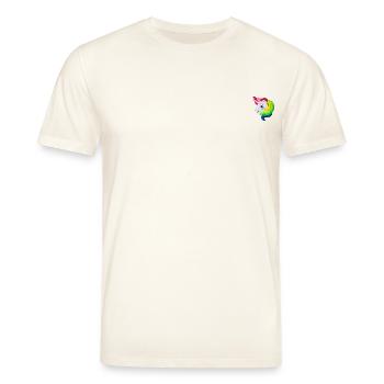 My Little Pony Retro Embroidery - Stanley/Stella CREATOR Unisex Organic T-Shirt - natural white - Front - Alina (178cm) & Michal (187cm)