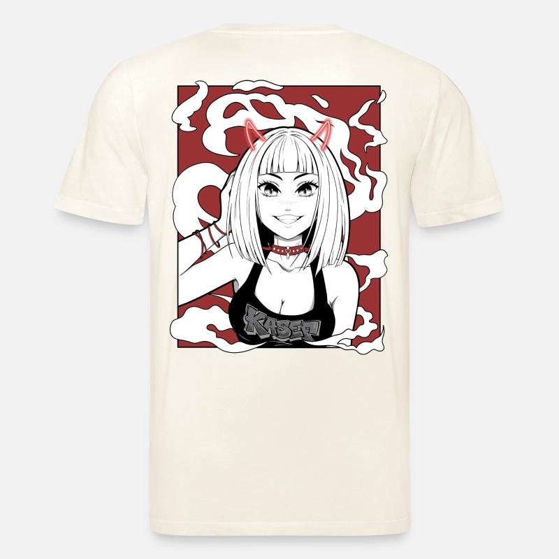 Anime Teufel Mädchen Goth Design - Stanley/Stella Unisex Bio-T-Shirt CREATOR  - Naturweiß 