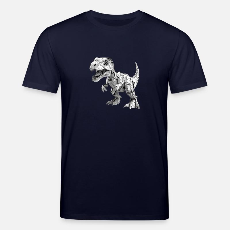 T-Rex Dino Papier Design - Stanley/Stella Unisex Bio-T-Shirt CREATOR  - Navy