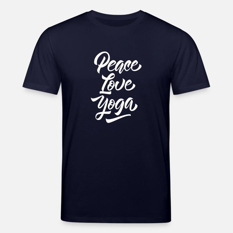 Peace Love Yoga - Stanley/Stella Unisex Bio-T-Shirt CREATOR  - Navy