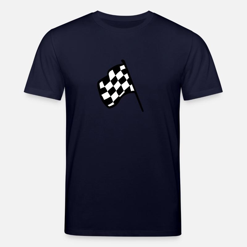 Drapeau à damiers Racing - T-shirt bio CREATOR Stanley/Stella Unisexe - marine
