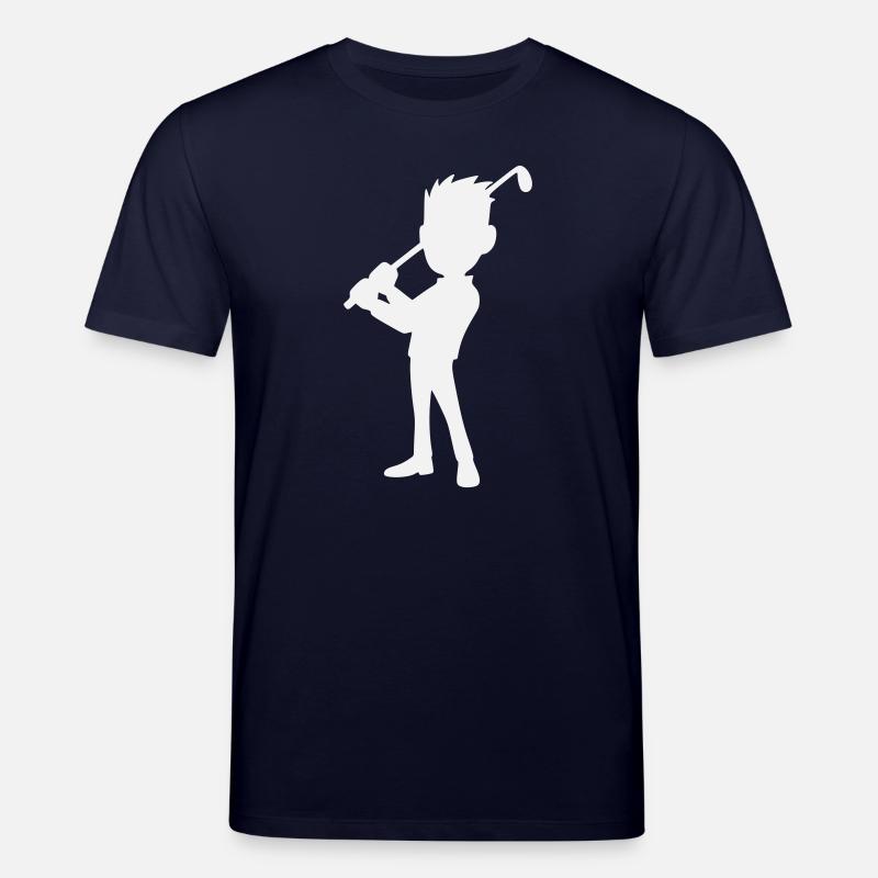 Golf-Design, Golfer Silhouette - Stanley/Stella Unisex Bio-T-Shirt CREATOR - Navy