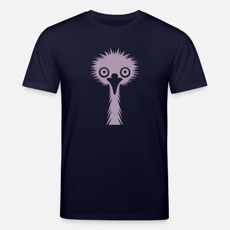 Silhouette aggraziata: Emù e struzzo in silhouette - Maglietta ecologica unisex CREATOR di Stanley/Stella - navy