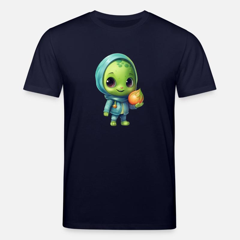 Blau-Pinker Alien Skateboarder: Kosmische Tricks - Stanley/Stella Unisex Bio-T-Shirt CREATOR  - Navy