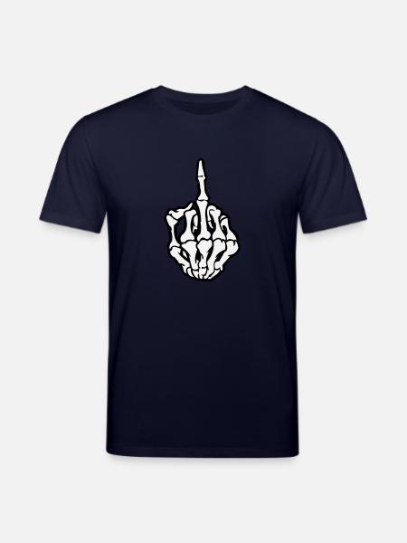 Skull Mittelfinger - Stanley/Stella Unisex Bio-T-Shirt CREATOR  - Navy