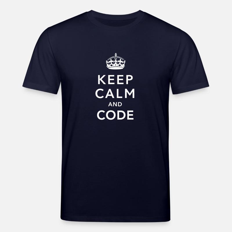 CALM DOWN AND CODE - T-shirt bio CREATOR Stanley/Stella Unisexe - marine