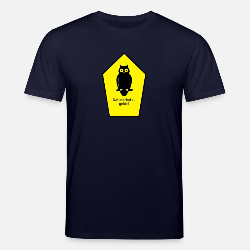 Schild Naturschutzgebiet / Eule - Stanley/Stella Unisex Bio-T-Shirt CREATOR  - Navy