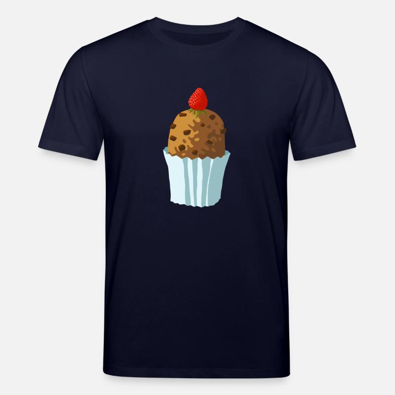 schmackhaftes Schokotörtchen mit Erdbeere - Stanley/Stella Unisex Bio-T-Shirt CREATOR - Navy