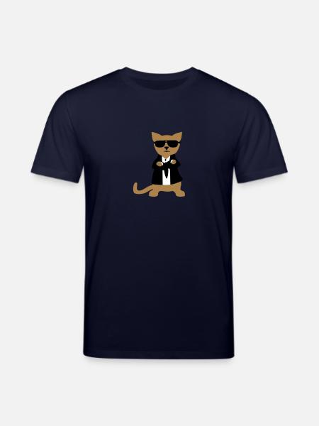 Bodyguard Cat - Stanley/Stella CREATOR Unisex Organic T-Shirt - navy