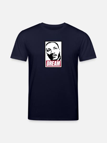 Obey x Dream MLK - Stanley/Stella CREATOR Unisex Organic T-Shirt - navy
