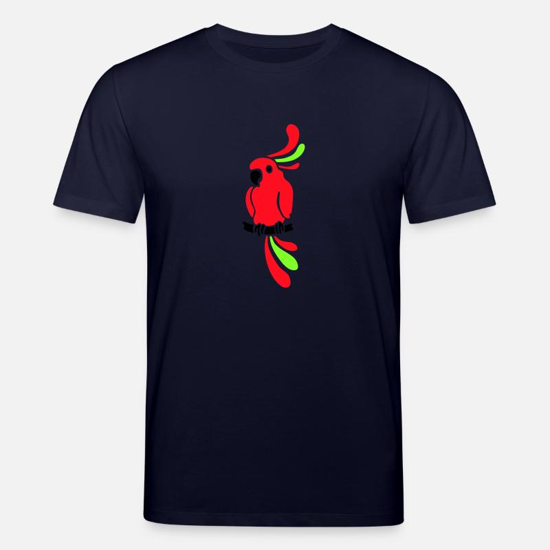 Papagei - bunt - Vogel - Stanley/Stella Unisex Bio-T-Shirt CREATOR  - Navy