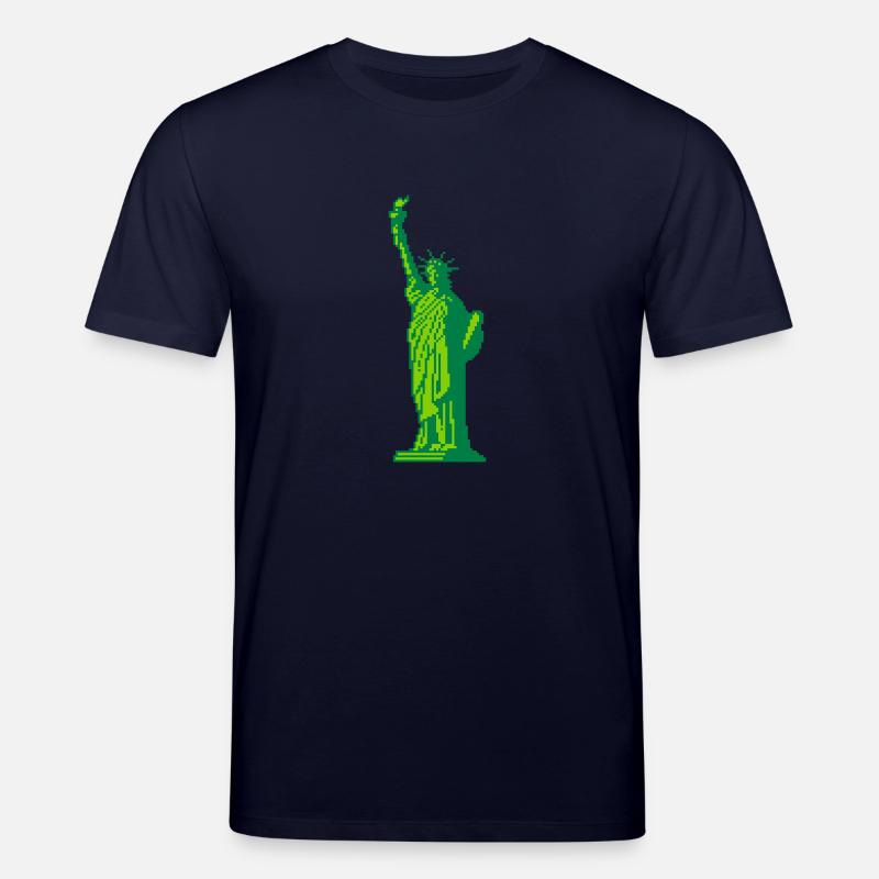 8bit Freiheitsstatue - Stanley/Stella Unisex Bio-T-Shirt CREATOR  - Navy