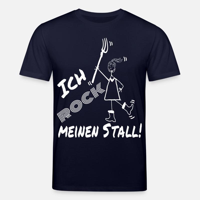 Frau Mistgabel Stall witzig - Stanley/Stella Unisex Bio-T-Shirt CREATOR  - Navy
