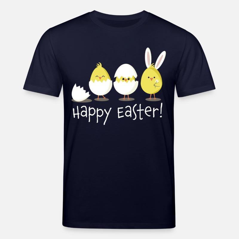 happy easter kücken ei osterei - Stanley/Stella Unisex Bio-T-Shirt CREATOR  - Navy