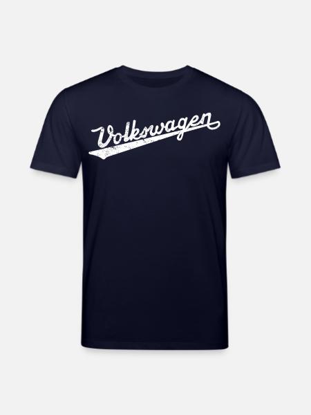 Volkswagen VW Logoschriftzug Retro Weiß - Stanley/Stella Unisex Bio-T-Shirt CREATOR - Navy
