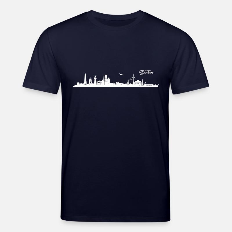 Borkumer Skyline - Stanley/Stella Unisex Bio-T-Shirt CREATOR  - Navy