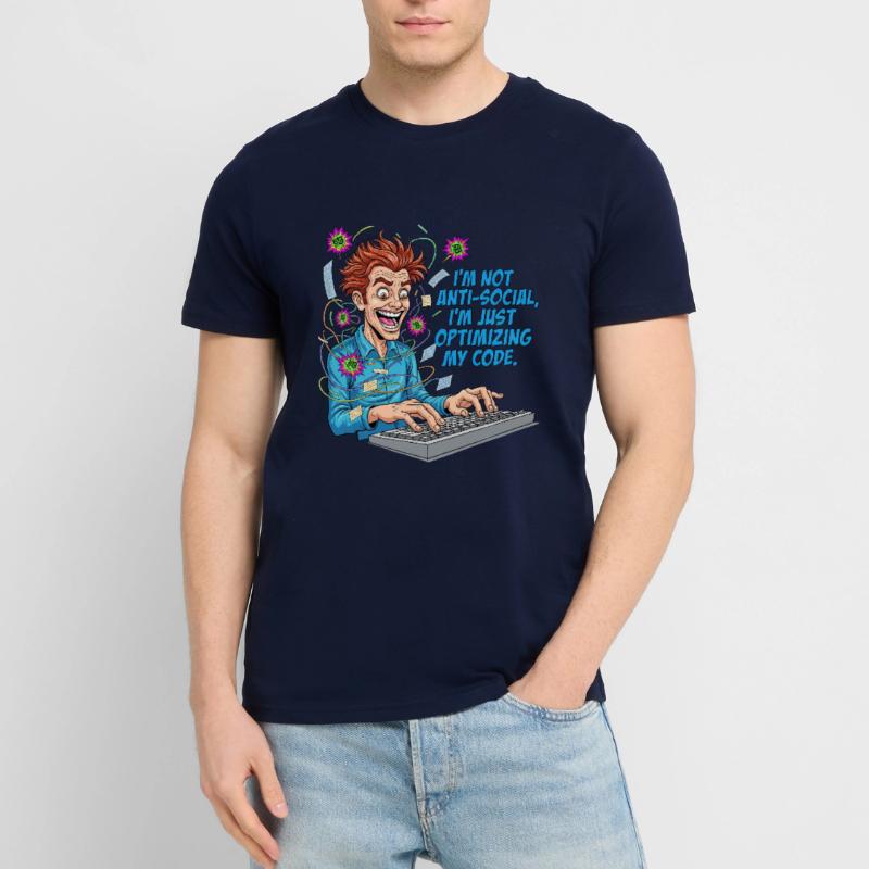 Code Optimizer : antisocial ? Juste du codage ! T-shirt bio CREATOR Stanley/Stella Unisexe