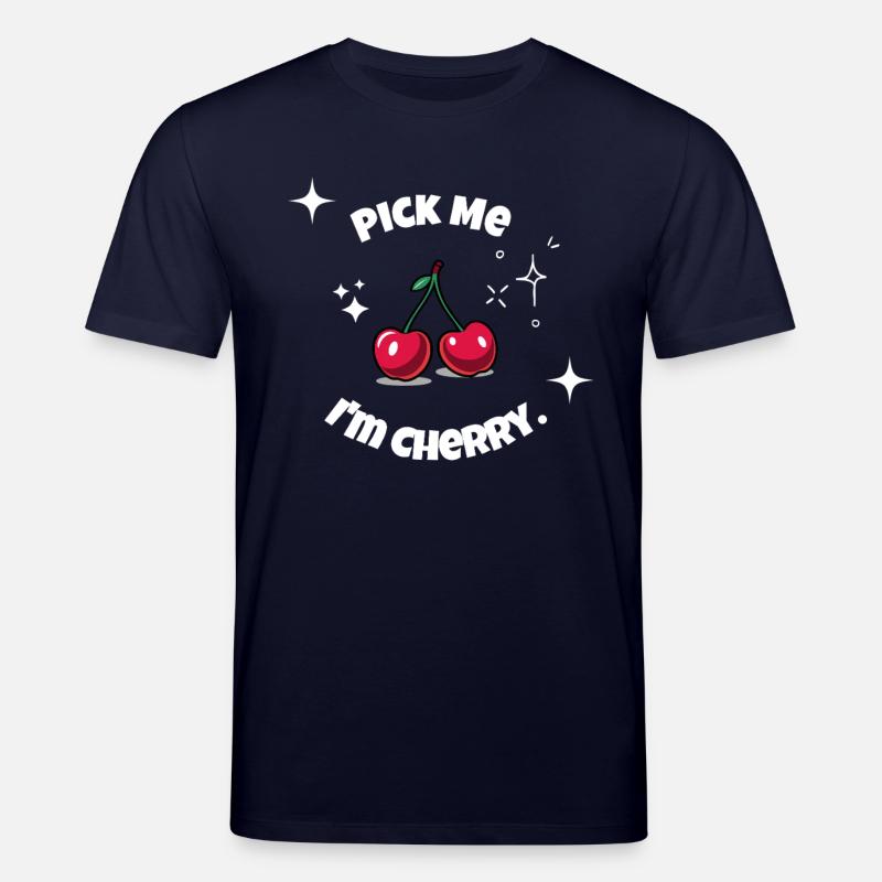 Kirschen - Glitzer - Stanley/Stella Unisex Bio-T-Shirt CREATOR  - Navy