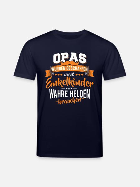 Opa Enkelkinder Helden - Stanley/Stella Unisex Bio-T-Shirt CREATOR - Navy