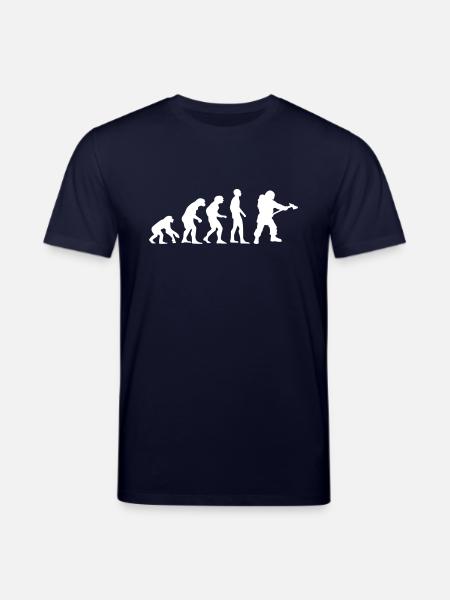 evolution pompier - T-shirt bio CREATOR Stanley/Stella Unisexe - marine