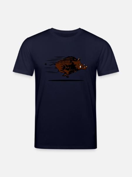 wild boar - Stanley/Stella CREATOR Unisex Organic T-Shirt - navy