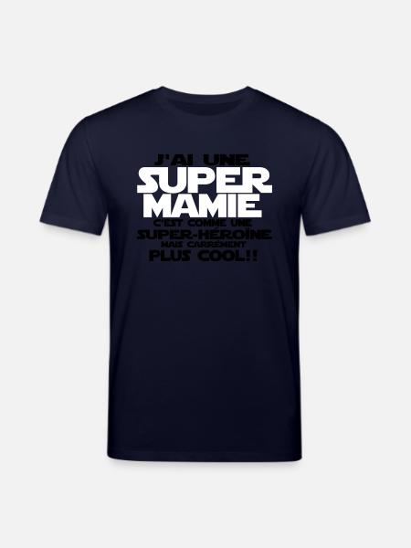 j'ai une super mamie - T-shirt bio CREATOR Stanley/Stella Unisexe - marine