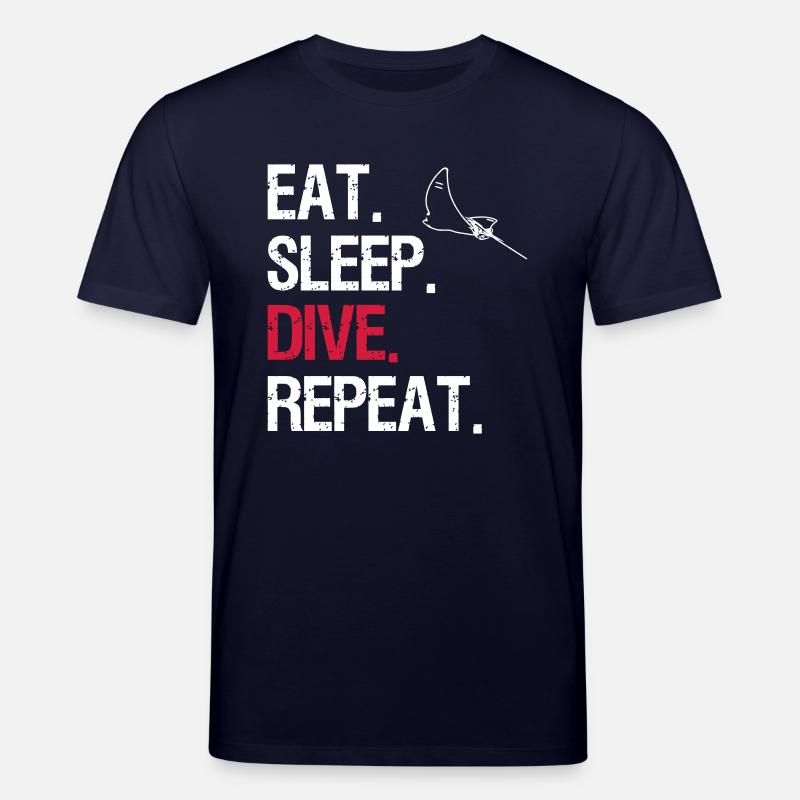 Eat Sleep Dive Repeat - Adlerrochen - Stanley/Stella Unisex Bio-T-Shirt CREATOR - Navy