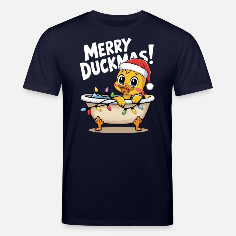 Ente Weihnachten Weihnachtspullover Merry Duckmas - Stanley/Stella Unisex Bio-T-Shirt CREATOR  - Navy