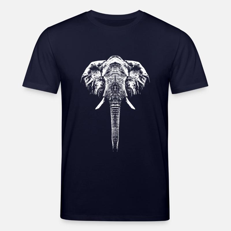Eléphant / Portrait / Graphique - T-shirt bio CREATOR Stanley/Stella Unisexe - marine