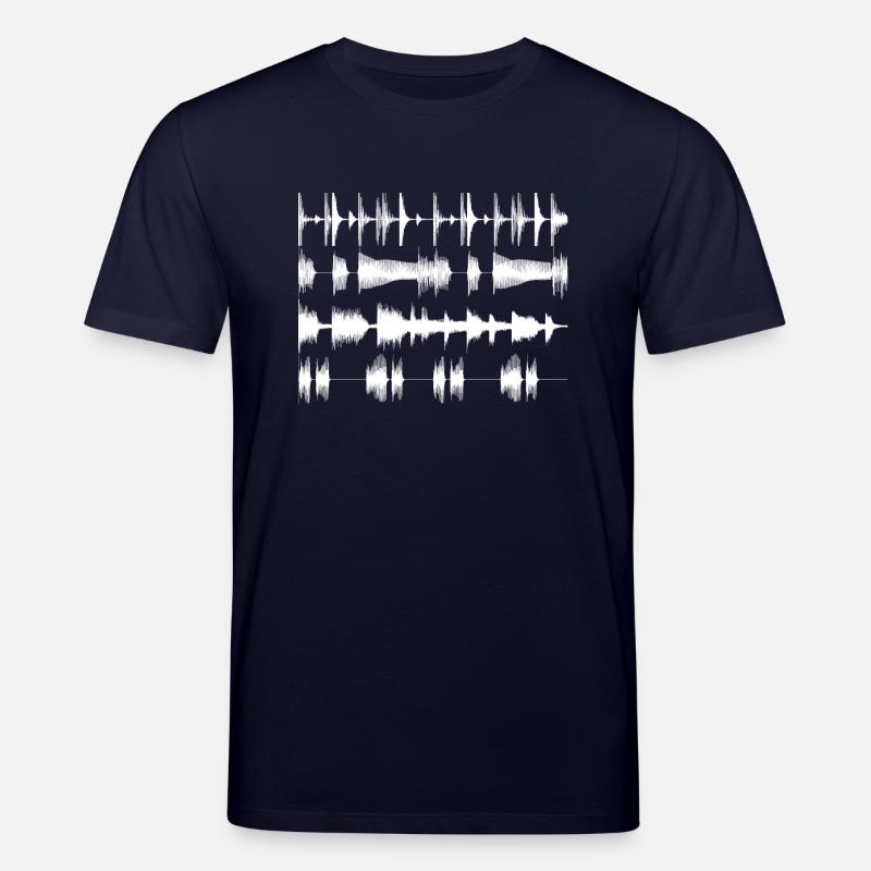 Wellenformen (weiß) - Stanley/Stella Unisex Bio-T-Shirt CREATOR  - Navy