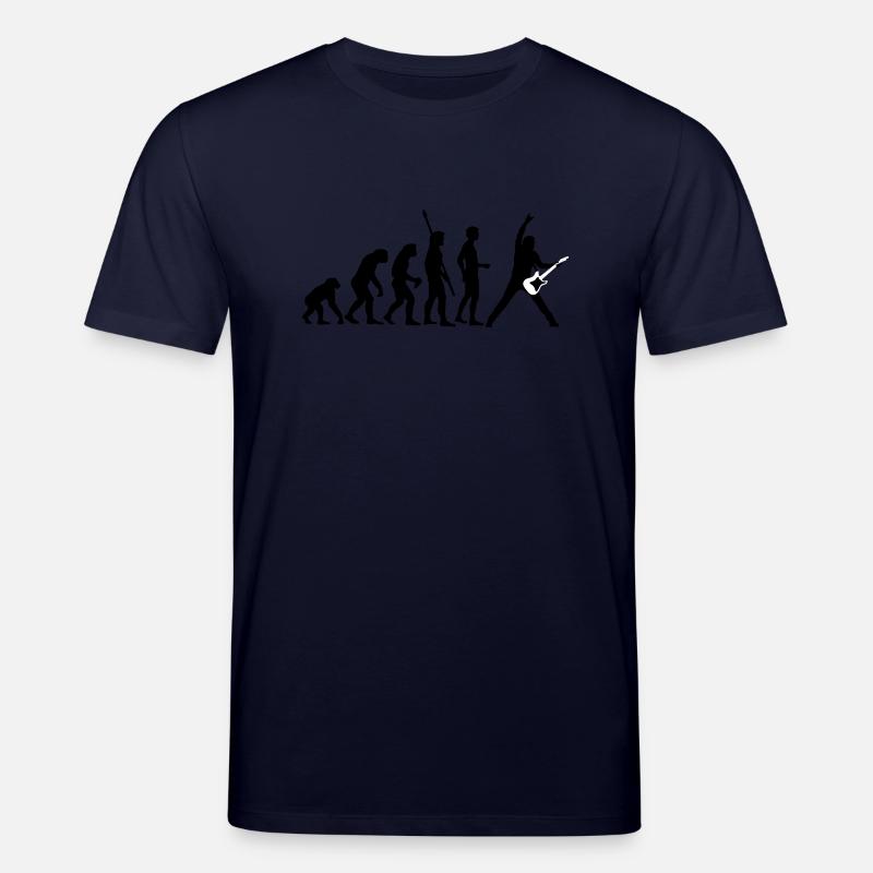 evolution_guitar_a - T-shirt bio CREATOR Stanley/Stella Unisexe - marine