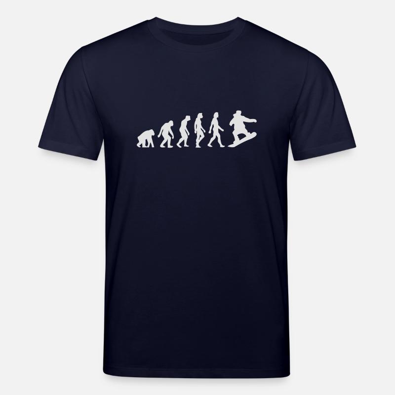 L'évolution du snowboard - T-shirt bio CREATOR Stanley/Stella Unisexe - marine